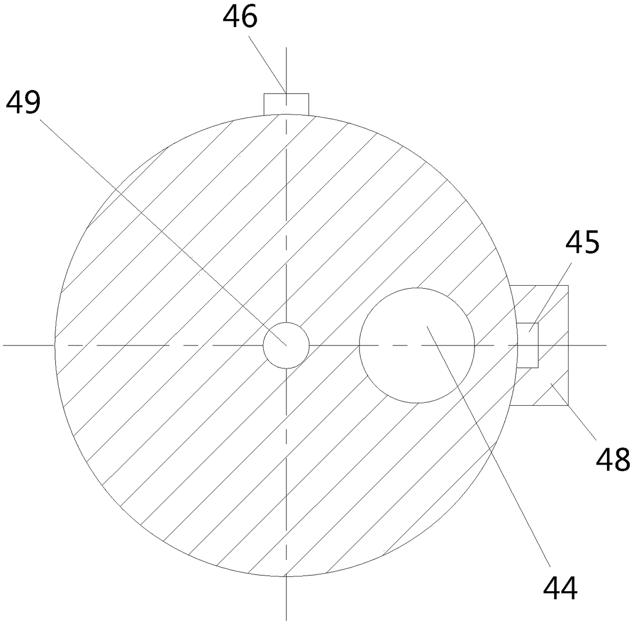 PVC carpet raw material mixing device with high discharge rate