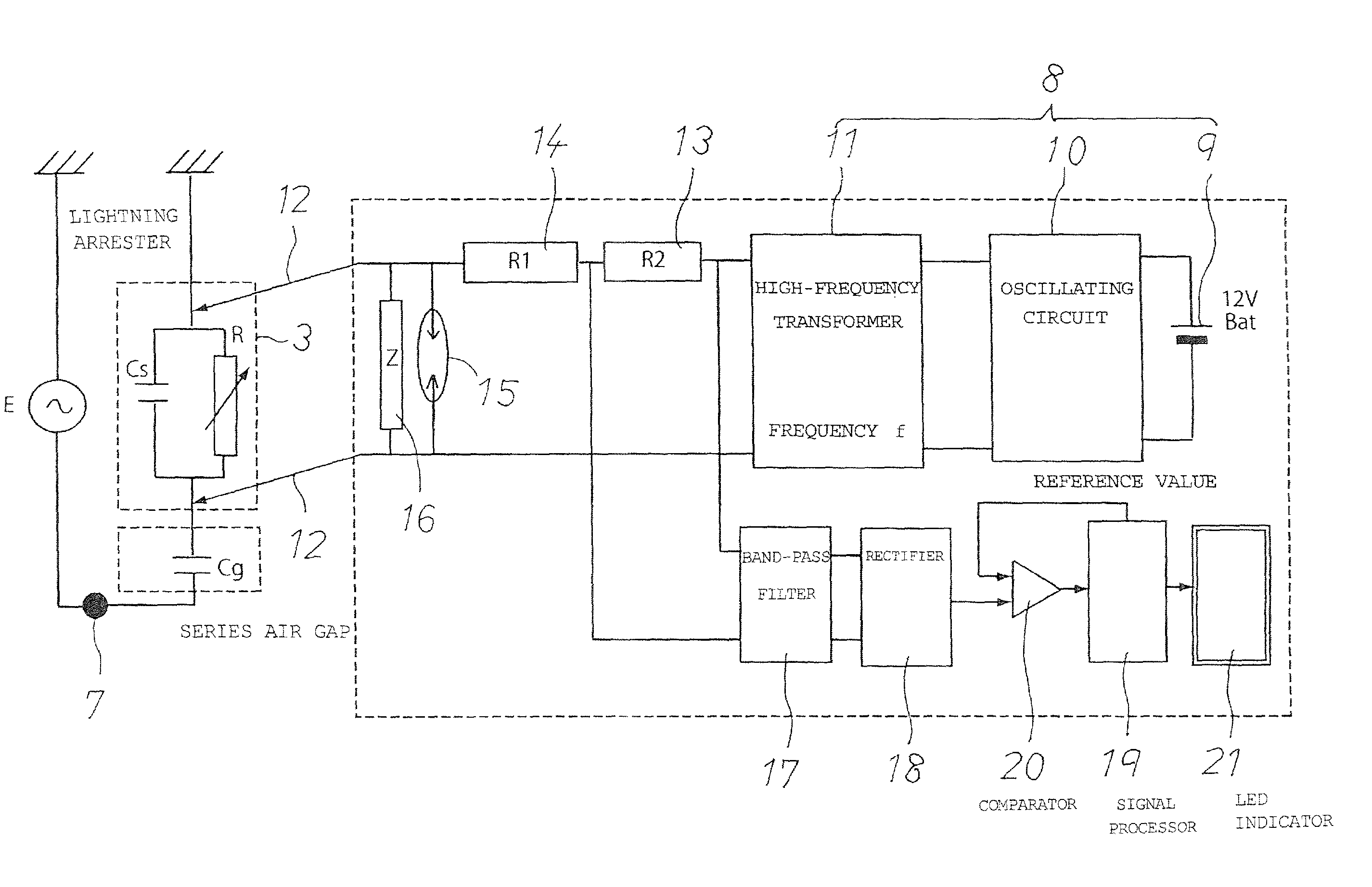 Method and apparatus for detecting deterioration of lightning arrester