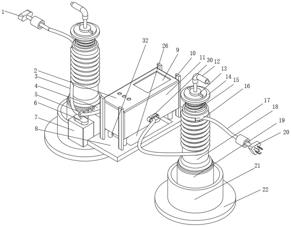 Automatic winding and contracting structure for charging wire of battery car