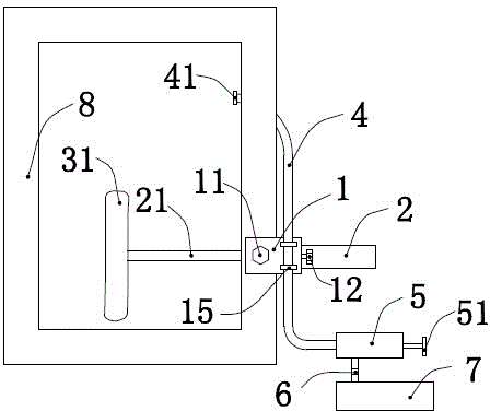 Household external window cleaning device