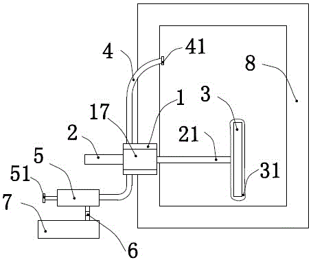 Household external window cleaning device