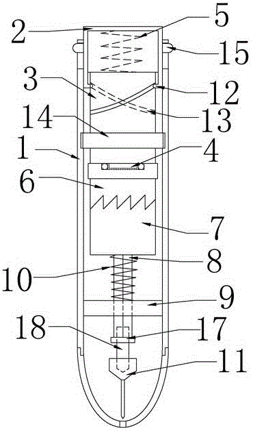 Retraction type blood sampling device