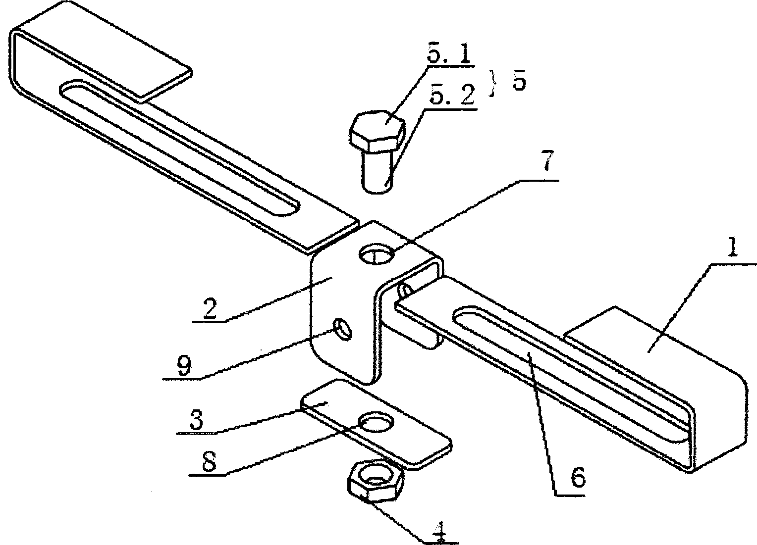 Adjustable installing piece of lamp in factory