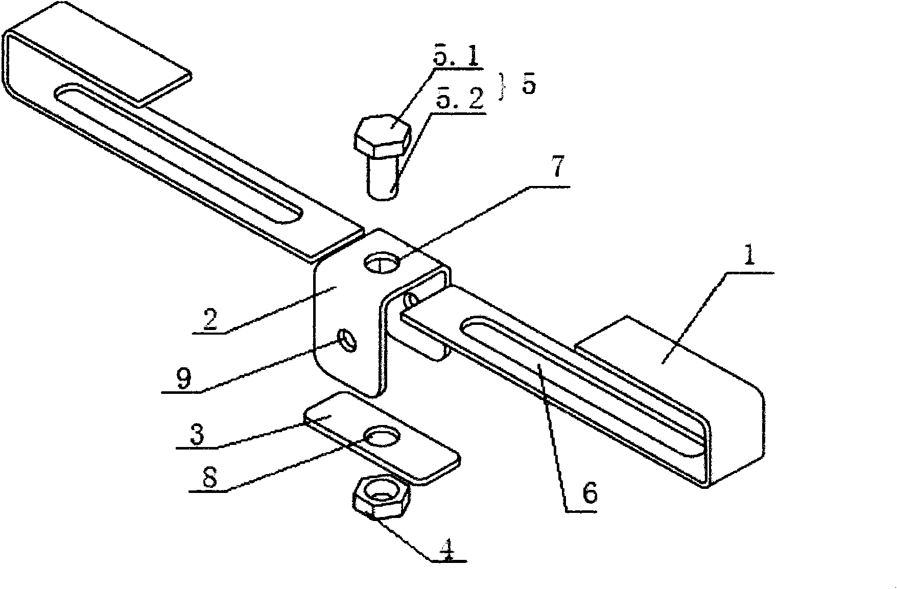 Adjustable installing piece of lamp in factory