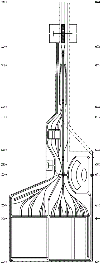 Layout structure for integration of train depot and junction station of urban rail