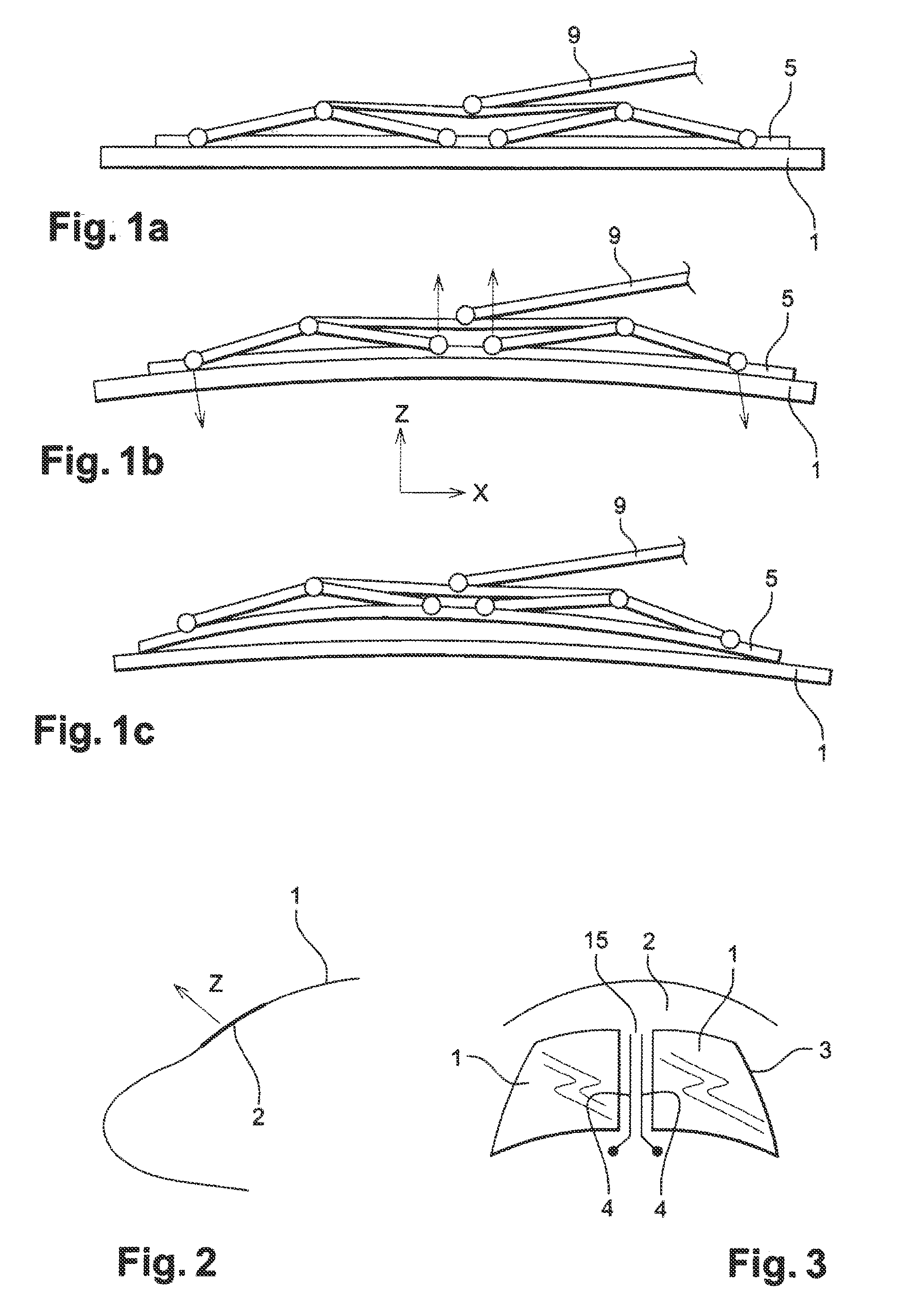 Wiper blade with electromagnetic command