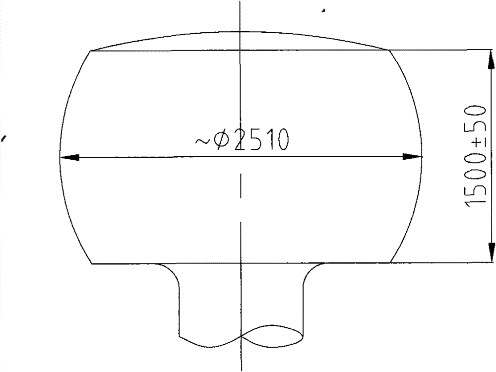 Forging method of main pipe blank with branch pipe nozzles used in nuclear power station