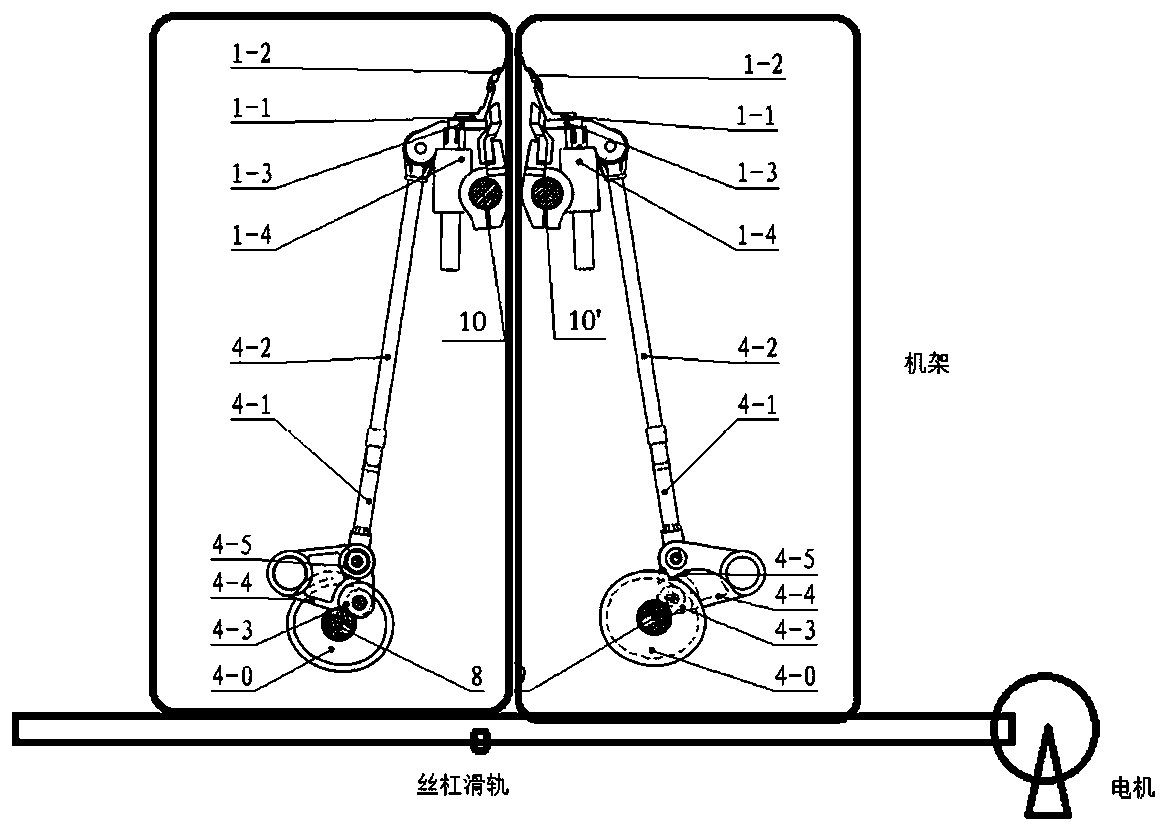 Preparation device for double-need-bar full-fashioned 3D bionic hair product