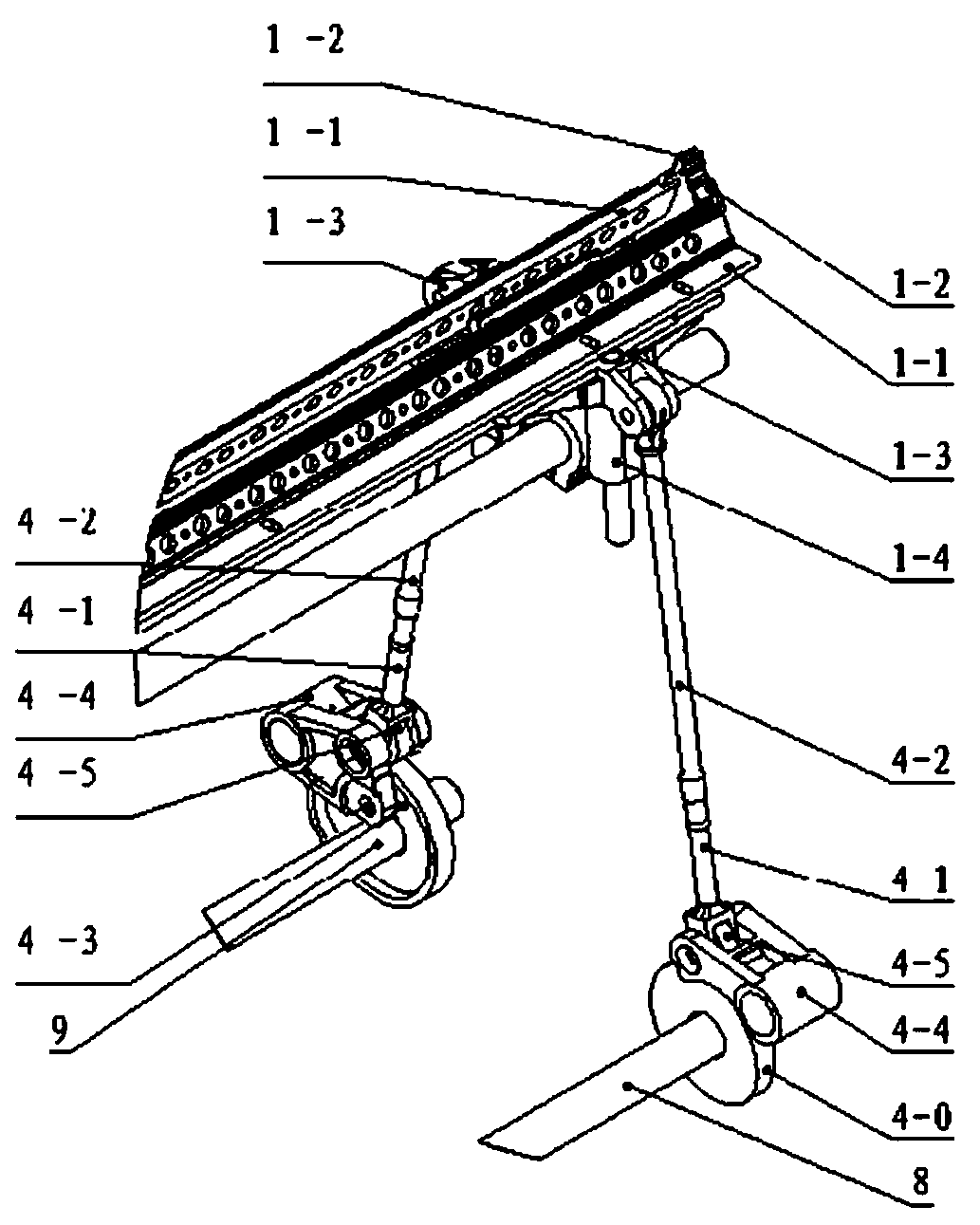 Preparation device for double-need-bar full-fashioned 3D bionic hair product