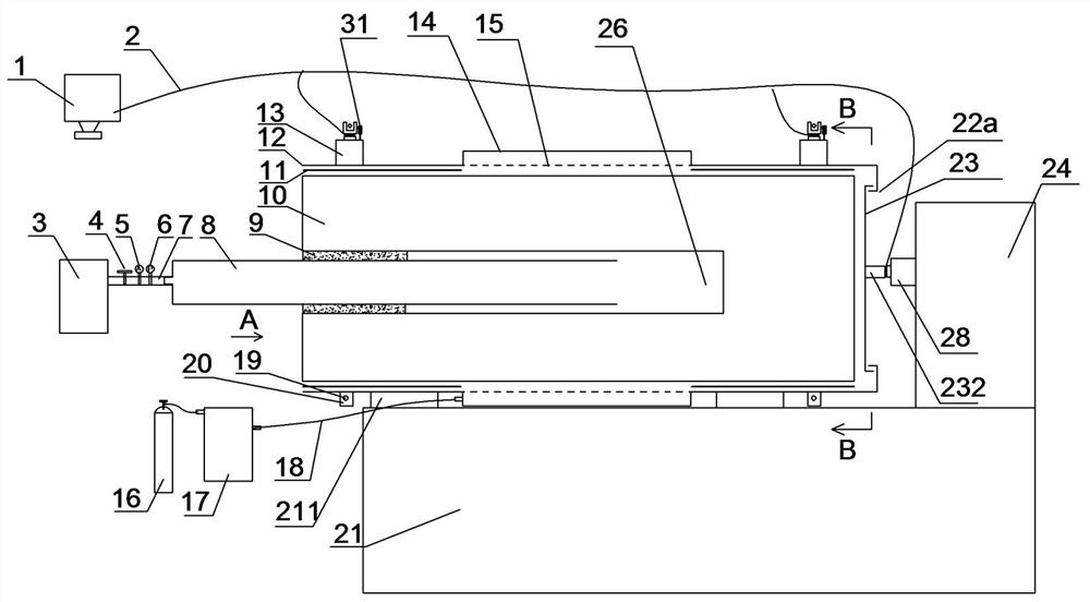 A refined simulation device and method for gas variable negative pressure drainage system