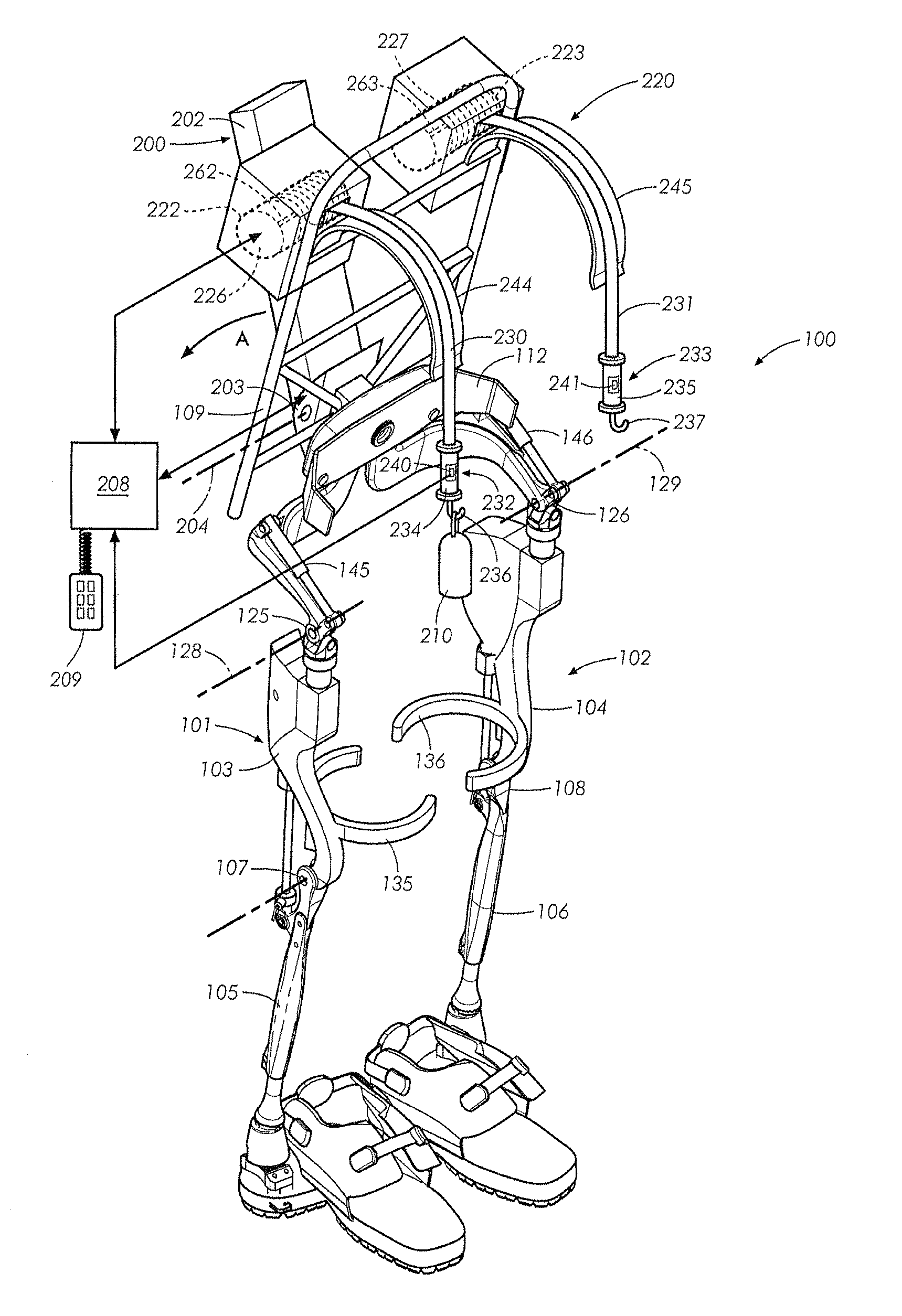 Exoskeleton load handling system and method of use