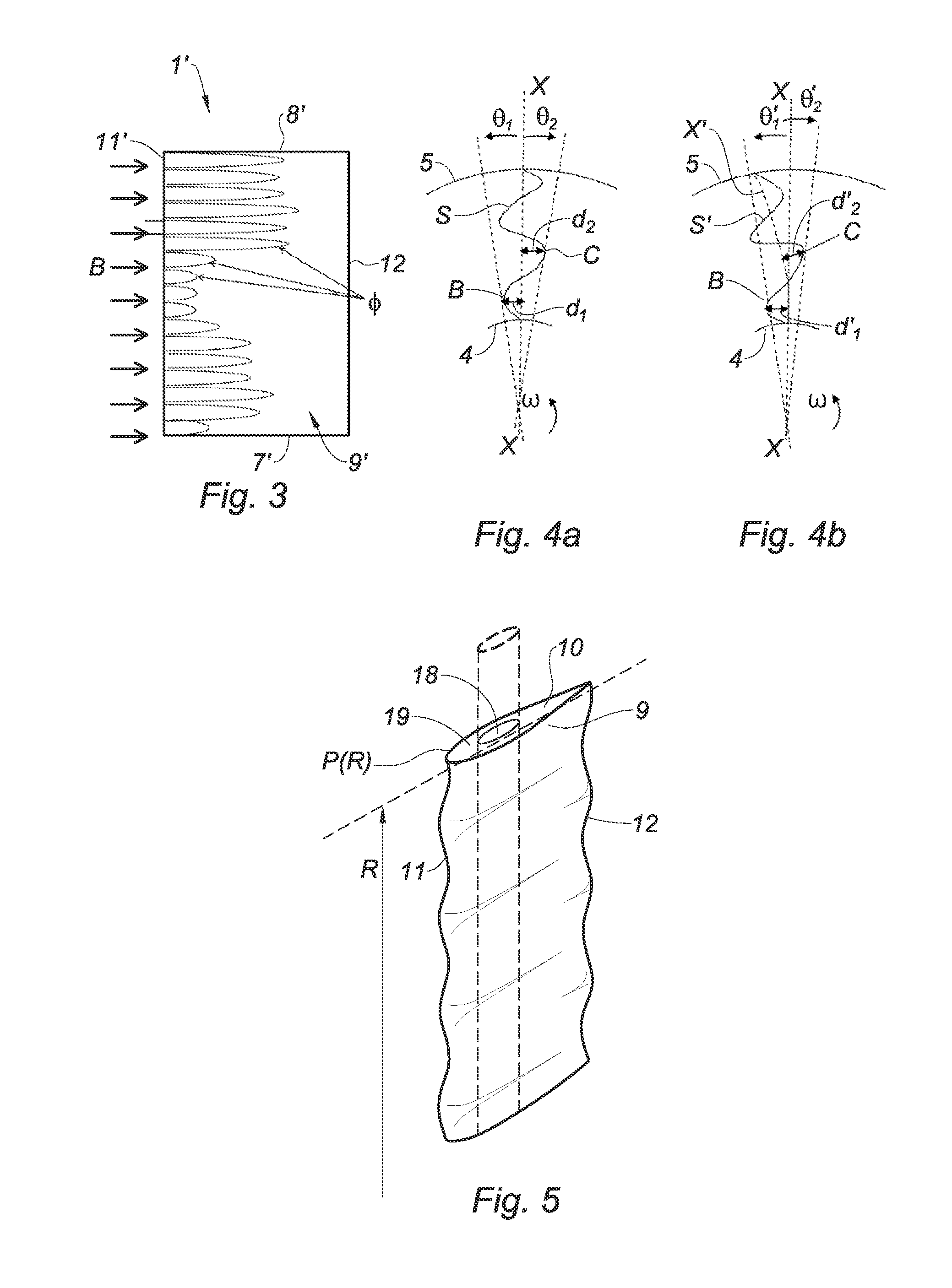 Undulating stator for reducing the noise produced by interaction with a rotor