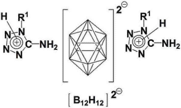 Bis(1-alkyl-5-aminotetrazolium)dodecahydrododecaborate or bis(2-alkyl-5-aminotetrazolium)dodecahydrododecaborate and bis(5-amino-1,4-dialkyltetrazolium)dodecahydrododecaborate or bis(5-amino-1,3-dialkyltetrazolium)dodecahydrododecaborate as well as preparation method thereof