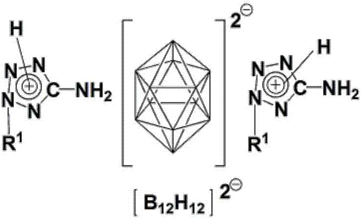 Bis(1-alkyl-5-aminotetrazolium)dodecahydrododecaborate or bis(2-alkyl-5-aminotetrazolium)dodecahydrododecaborate and bis(5-amino-1,4-dialkyltetrazolium)dodecahydrododecaborate or bis(5-amino-1,3-dialkyltetrazolium)dodecahydrododecaborate as well as preparation method thereof