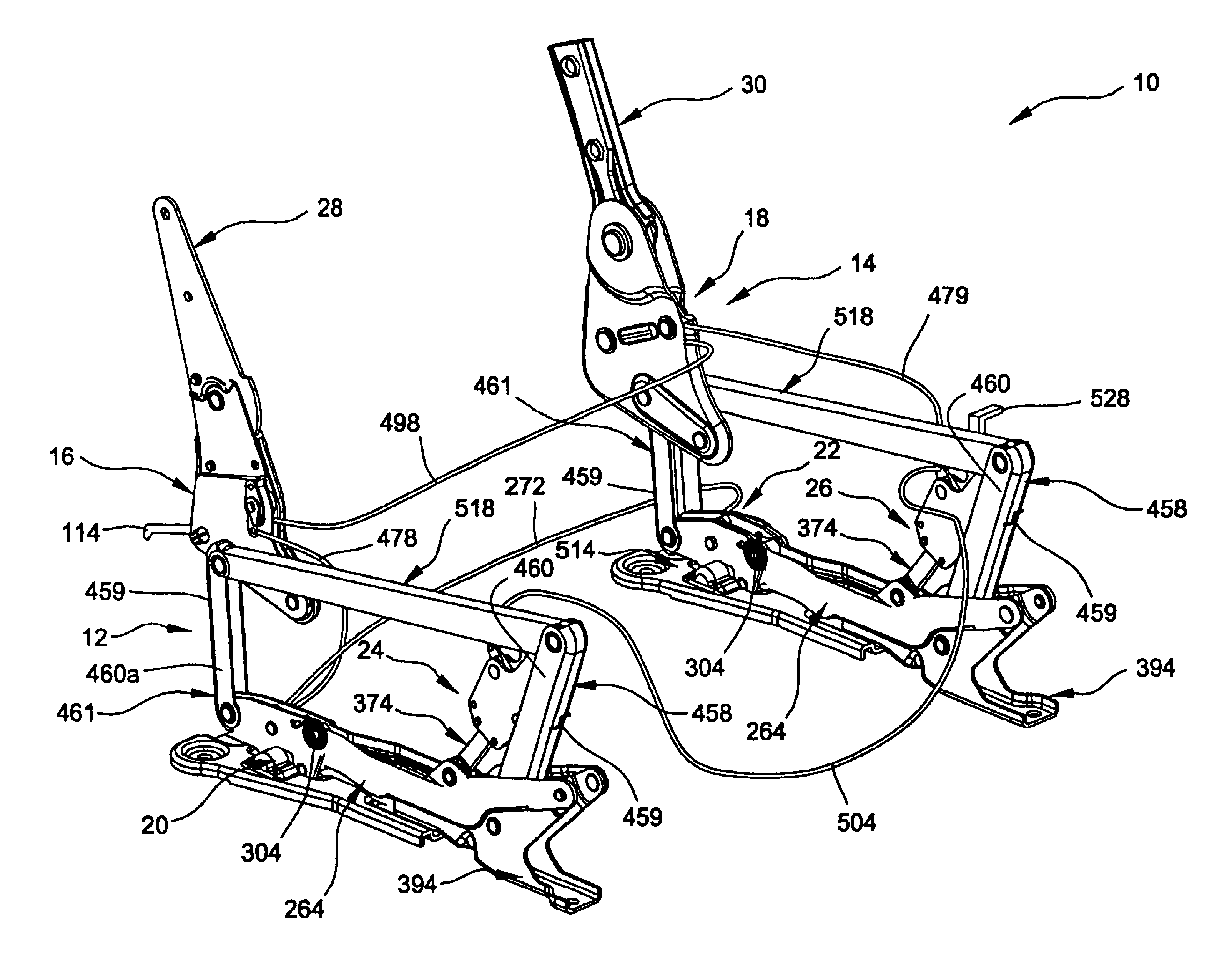 Fold, tumble, and kneel seat assembly