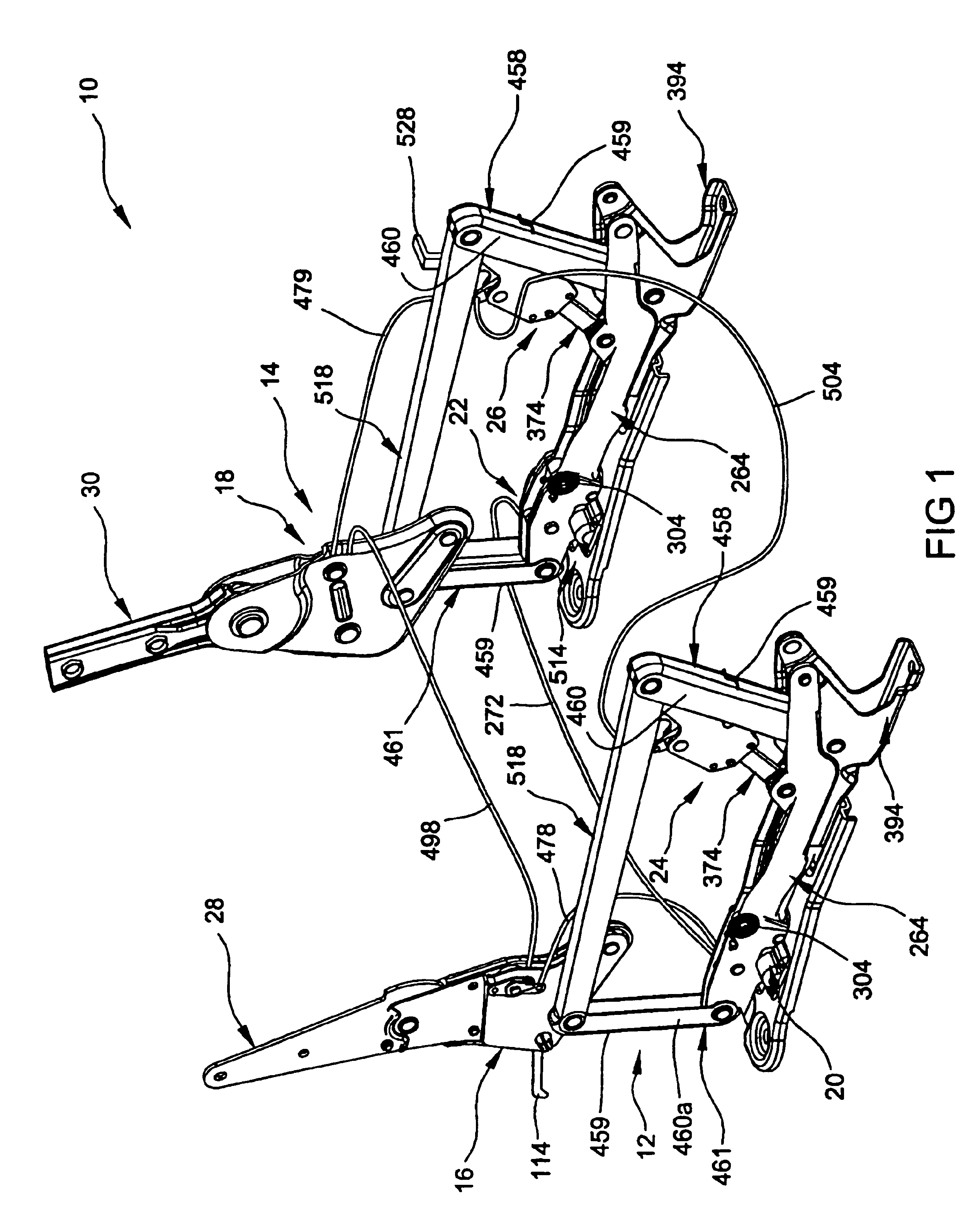 Fold, tumble, and kneel seat assembly