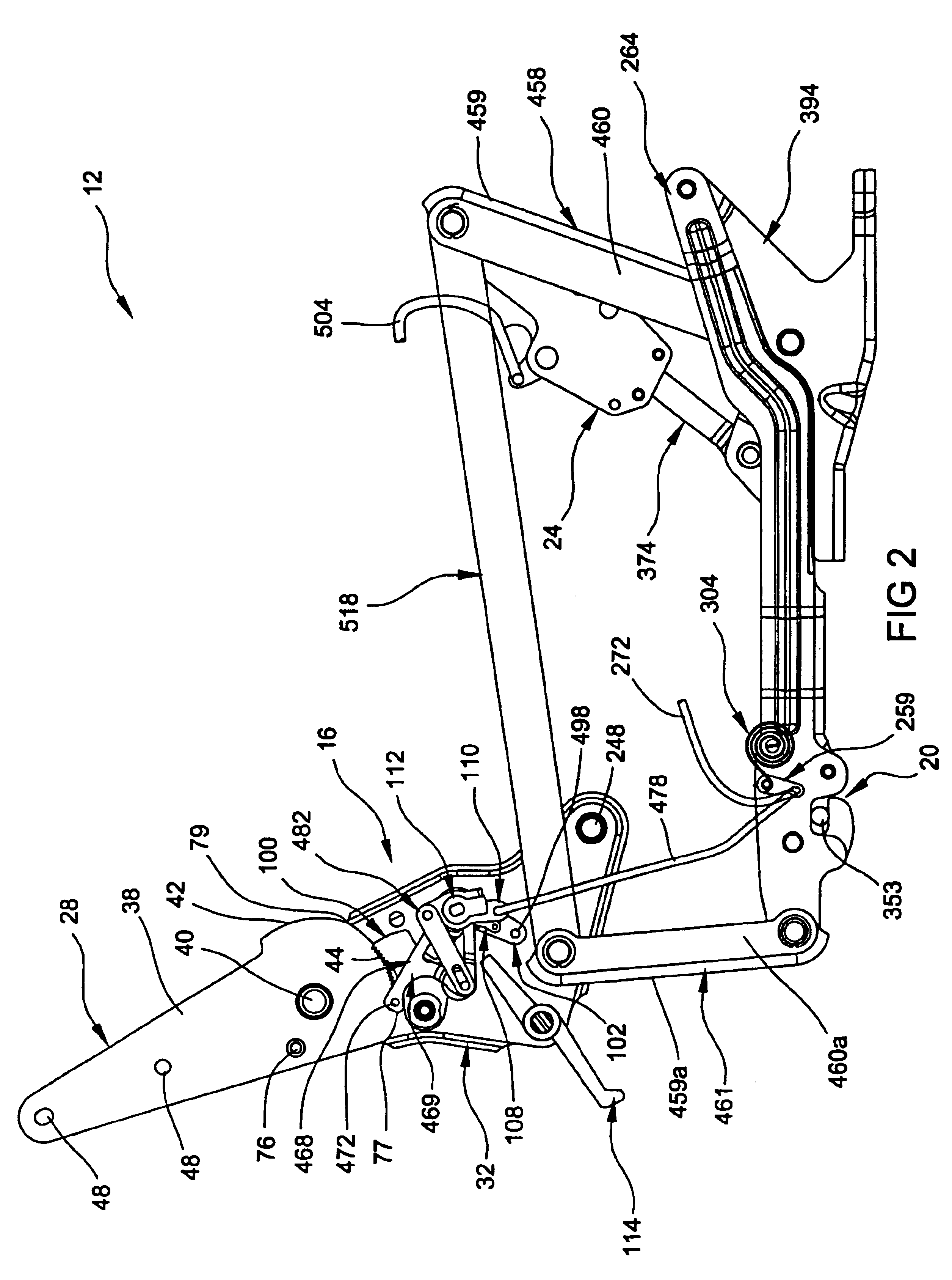 Fold, tumble, and kneel seat assembly