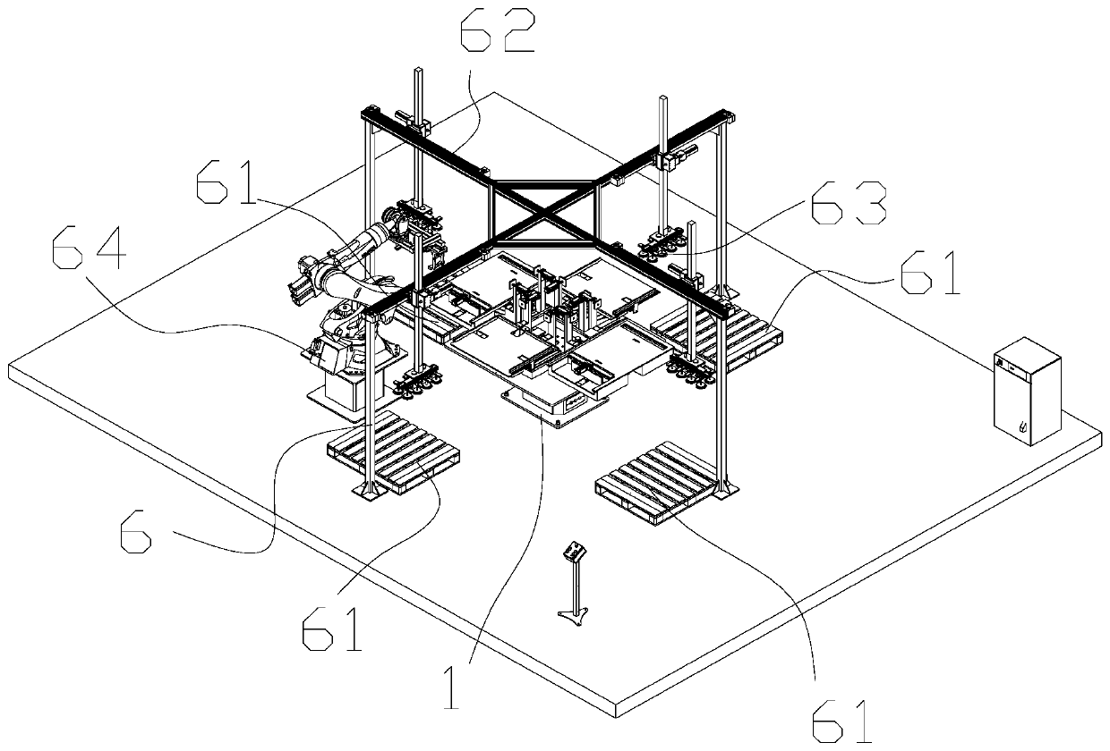 Non-nail assembling robot working station suitable for wooden boxes with multiple specifications