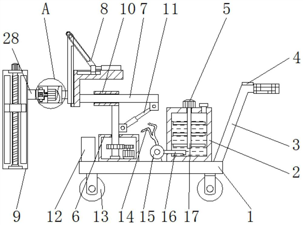 A paint brushing device for municipal tree protection