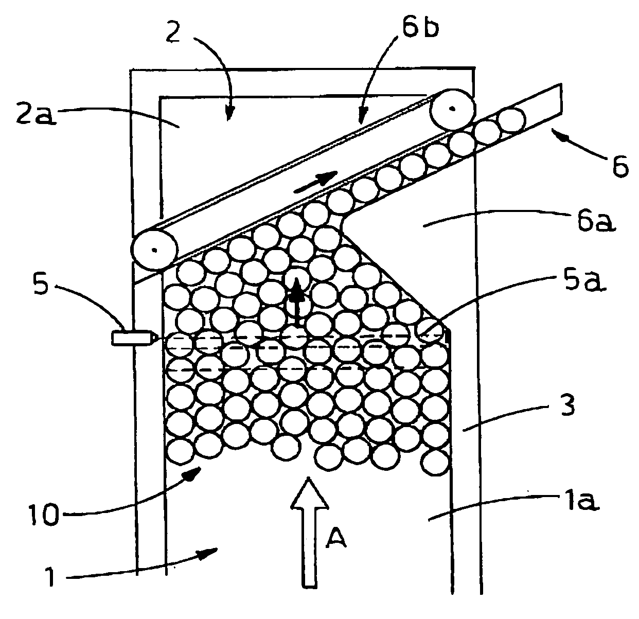 Device for conveying and arranging cylindrical elements, such as bottles, in a row