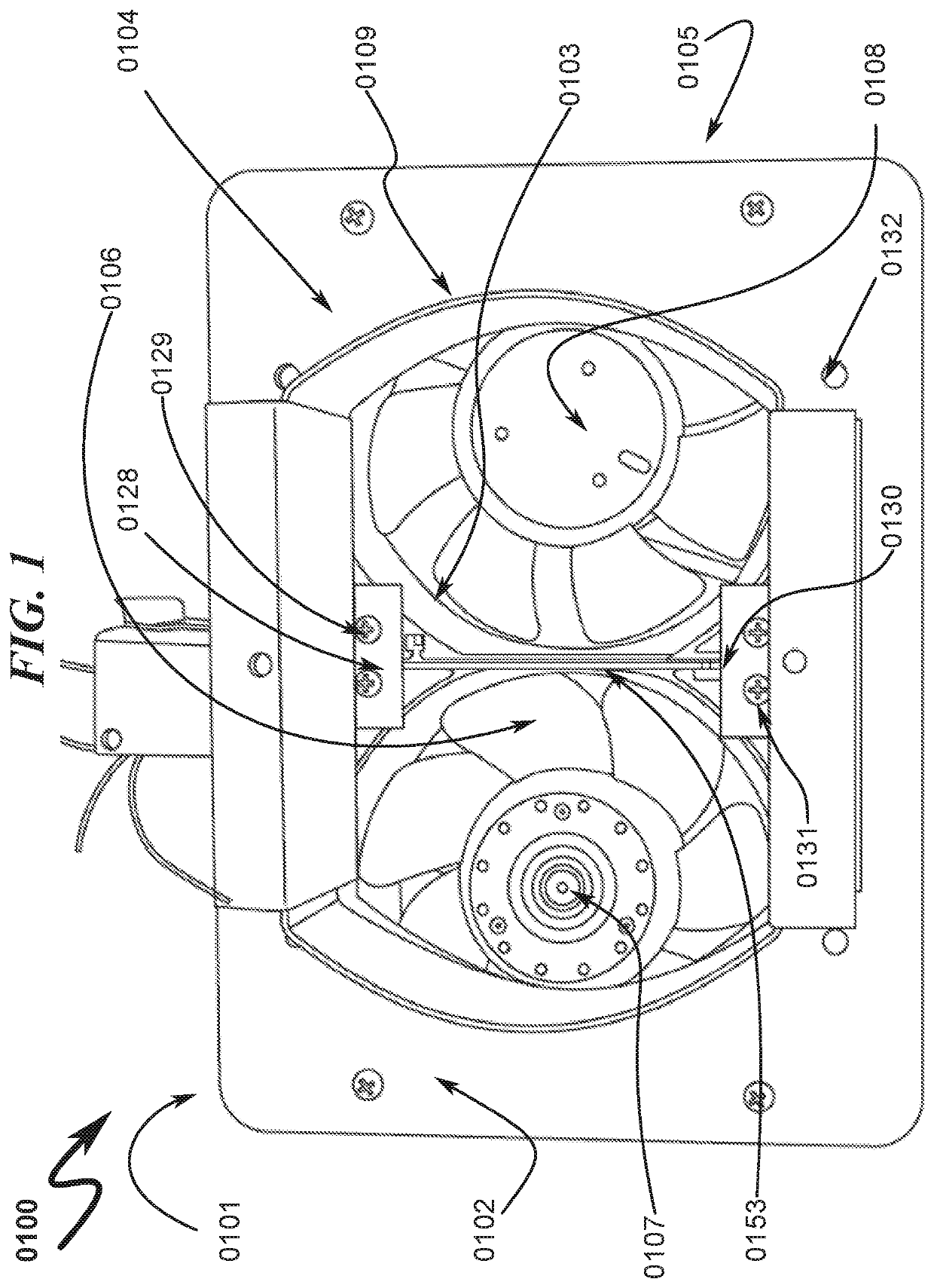 Rear partition mounted cooling system