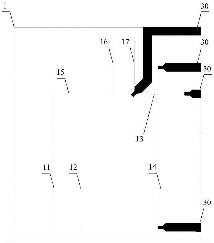 Microfluidic chip for detecting heavy metal ions in water and detection method