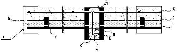 Rainwater garden using structural beams for carrying out rainwater storage and retention and automatic irrigation