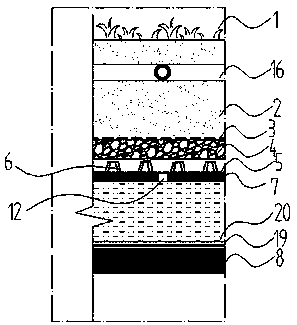 Rainwater garden using structural beams for carrying out rainwater storage and retention and automatic irrigation