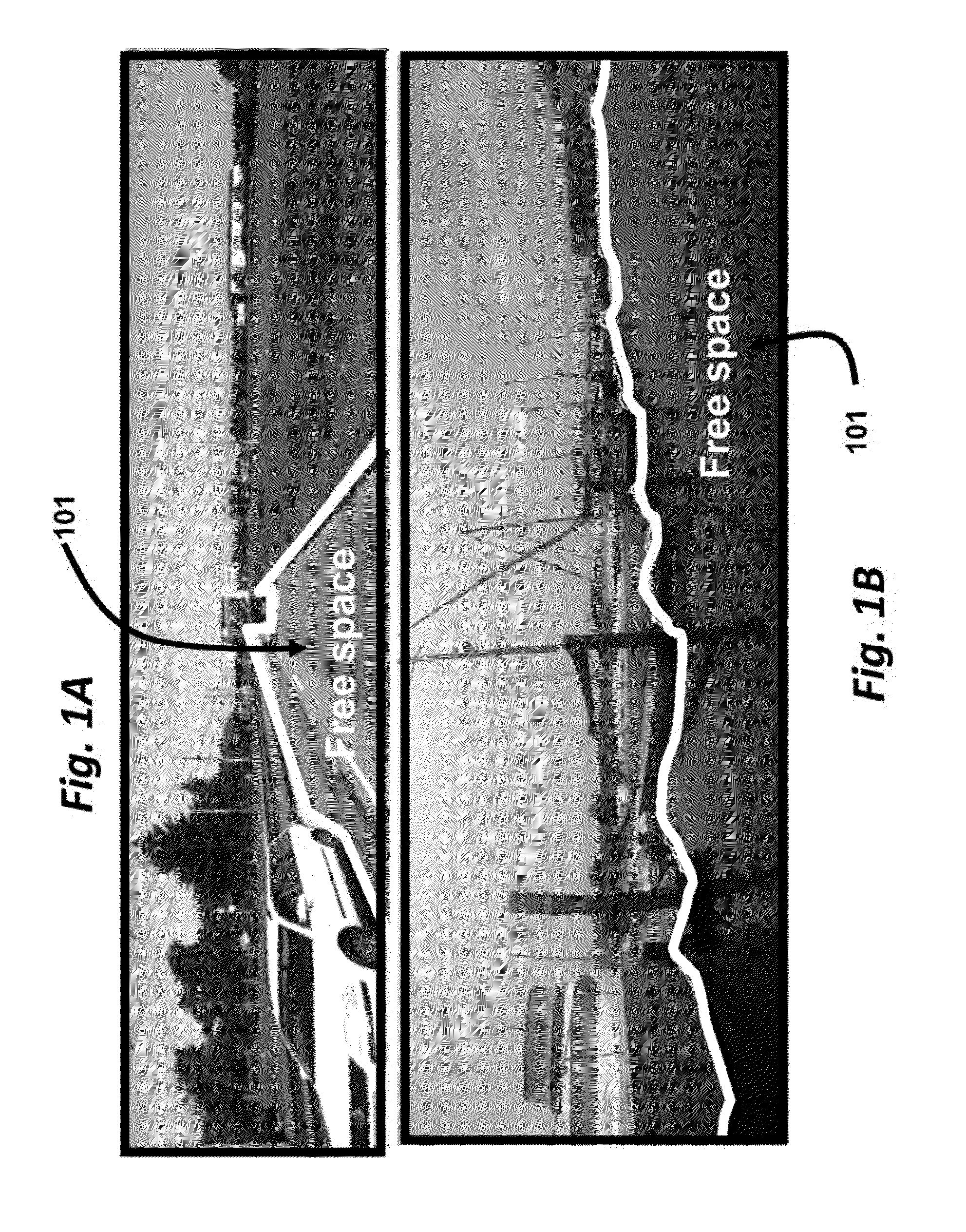 Method for estimating free space using a camera system