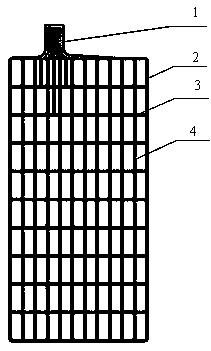 Novel light-weight lead-acid power battery grid