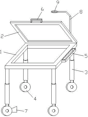 Simple embroidering worktable