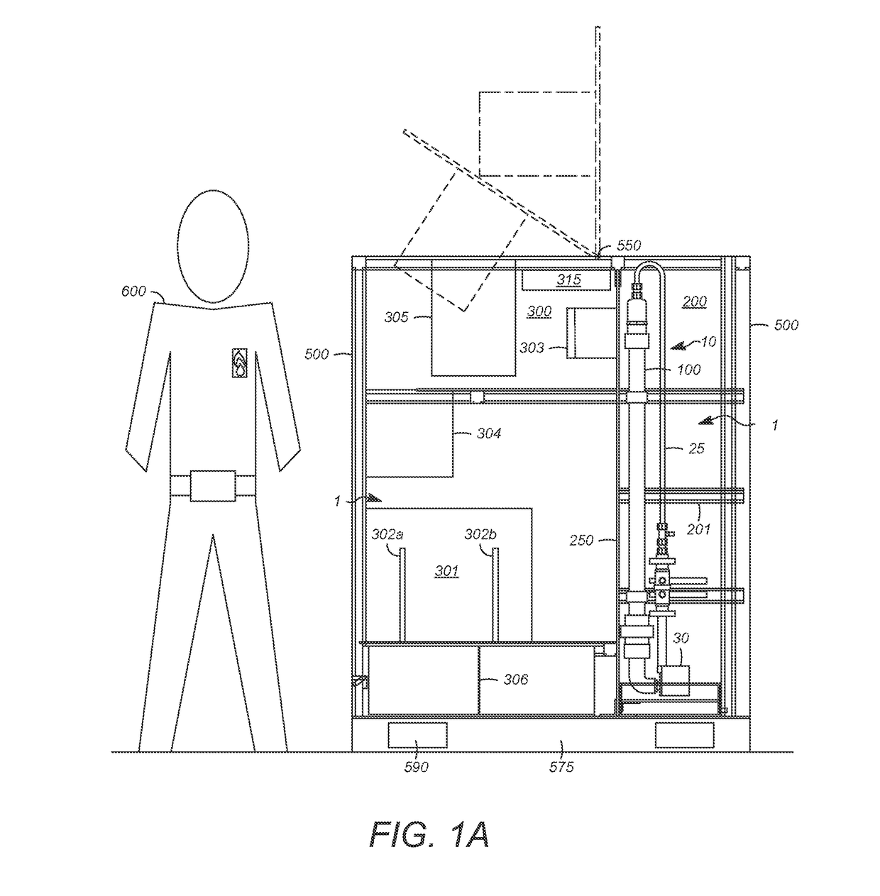 Gas testing unit and method