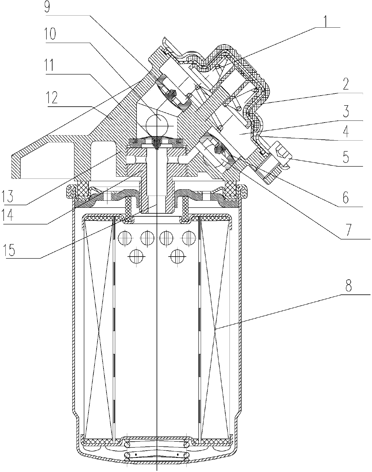 Novel manual oil delivery pump for compact-type fuel oil filter