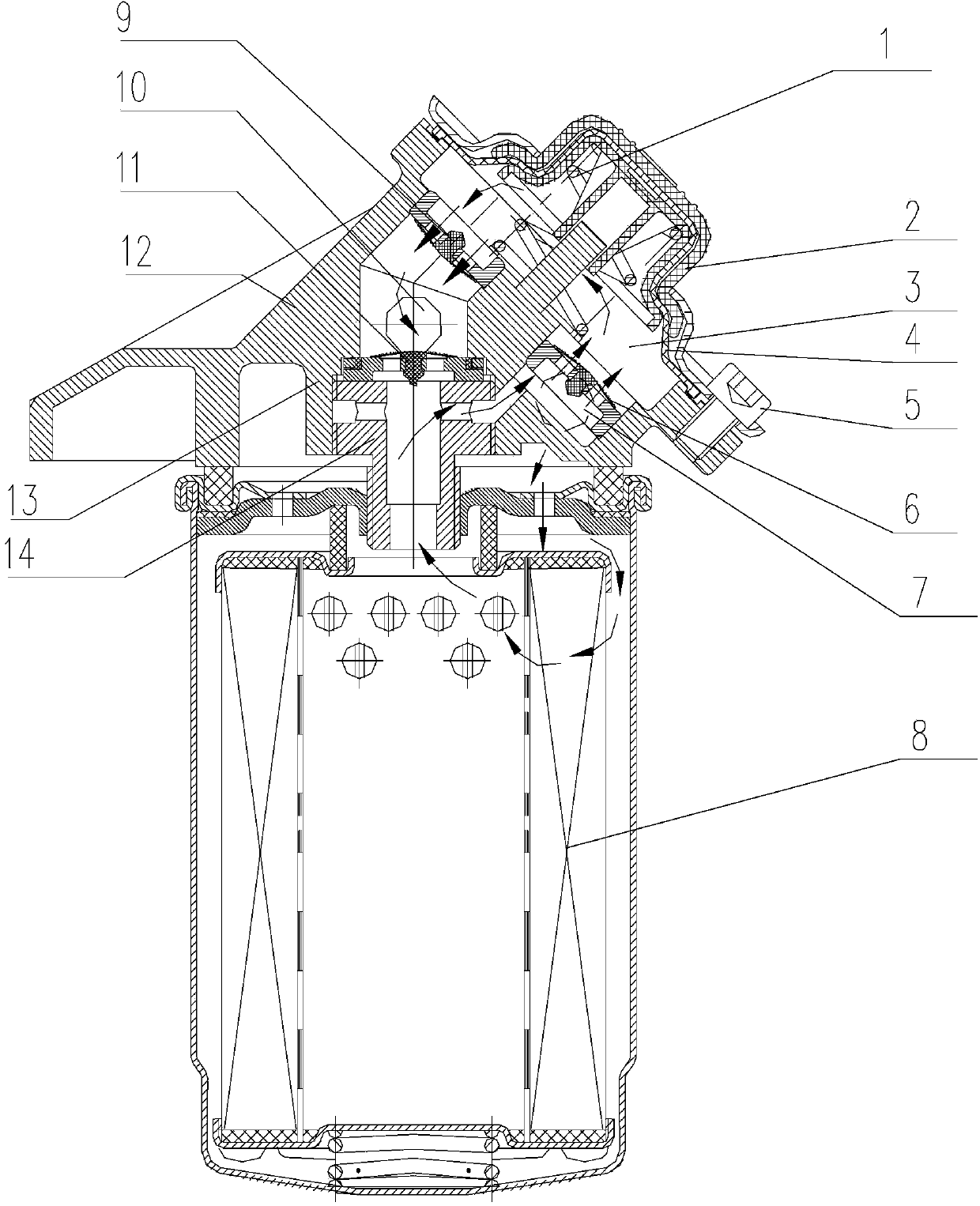 Novel manual oil delivery pump for compact-type fuel oil filter