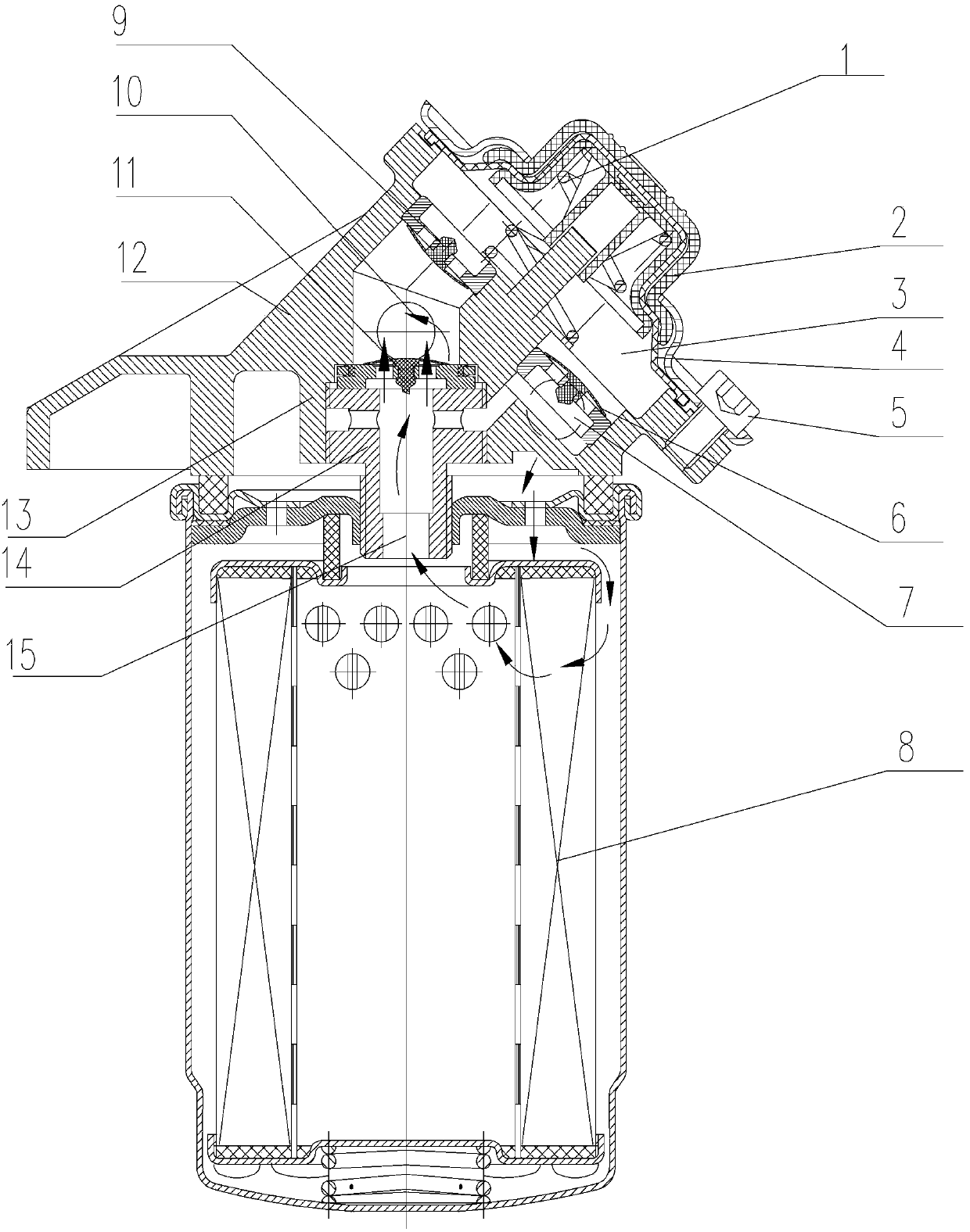 Novel manual oil delivery pump for compact-type fuel oil filter