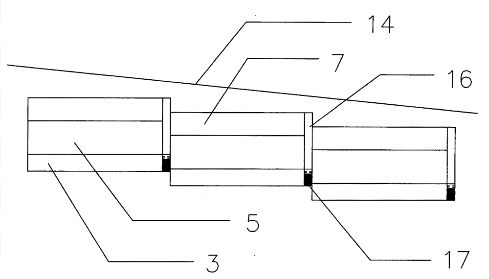 A series-connected ecological planting trough for collection and purification of road runoff