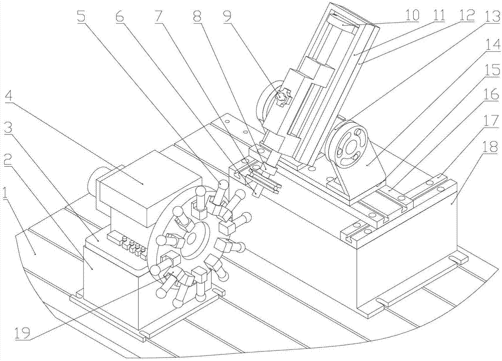 Dynamometer and hydraulic mixed loading table for testing reliability of power servo knife rest