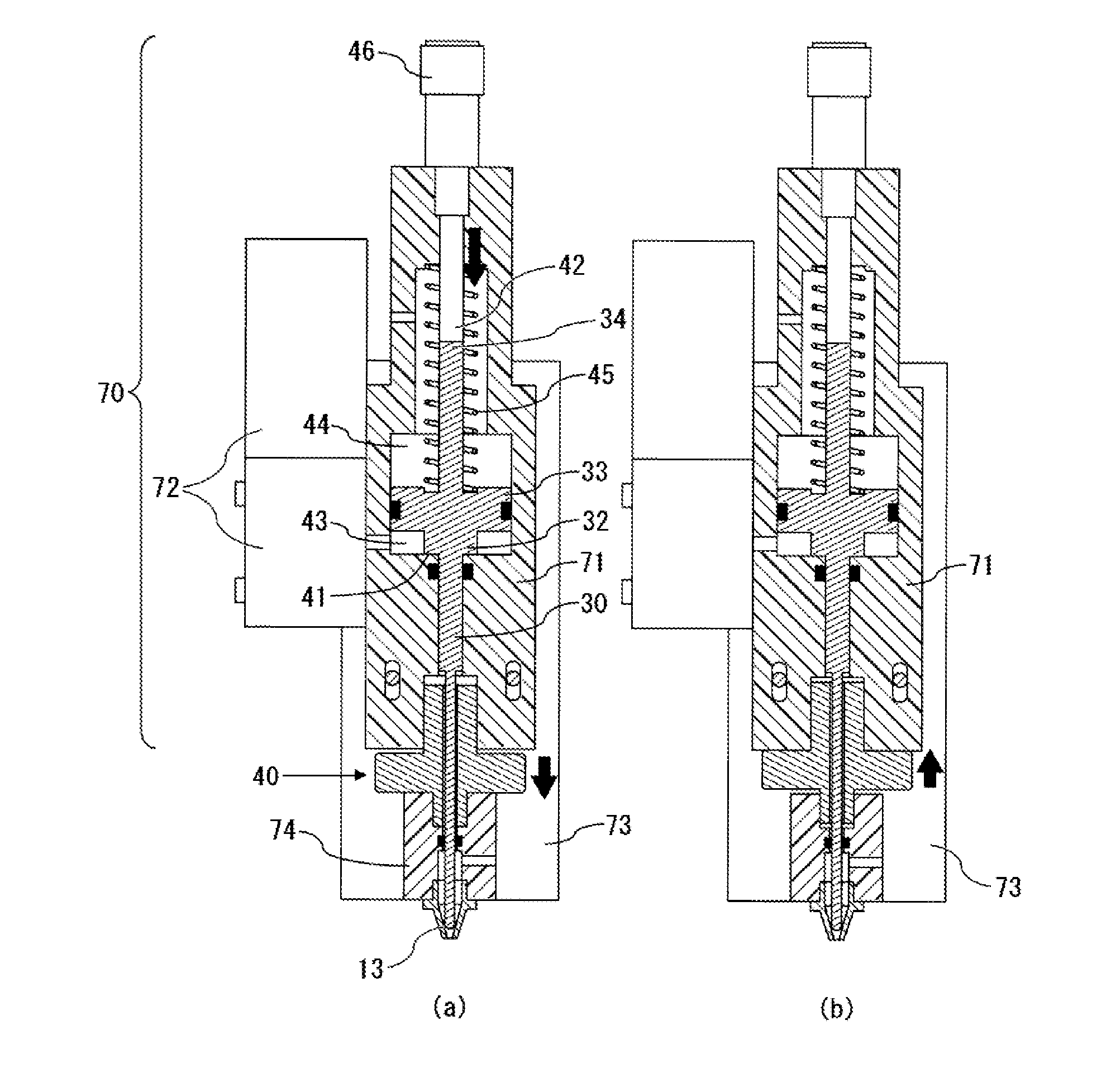 Droplet discharge device and method