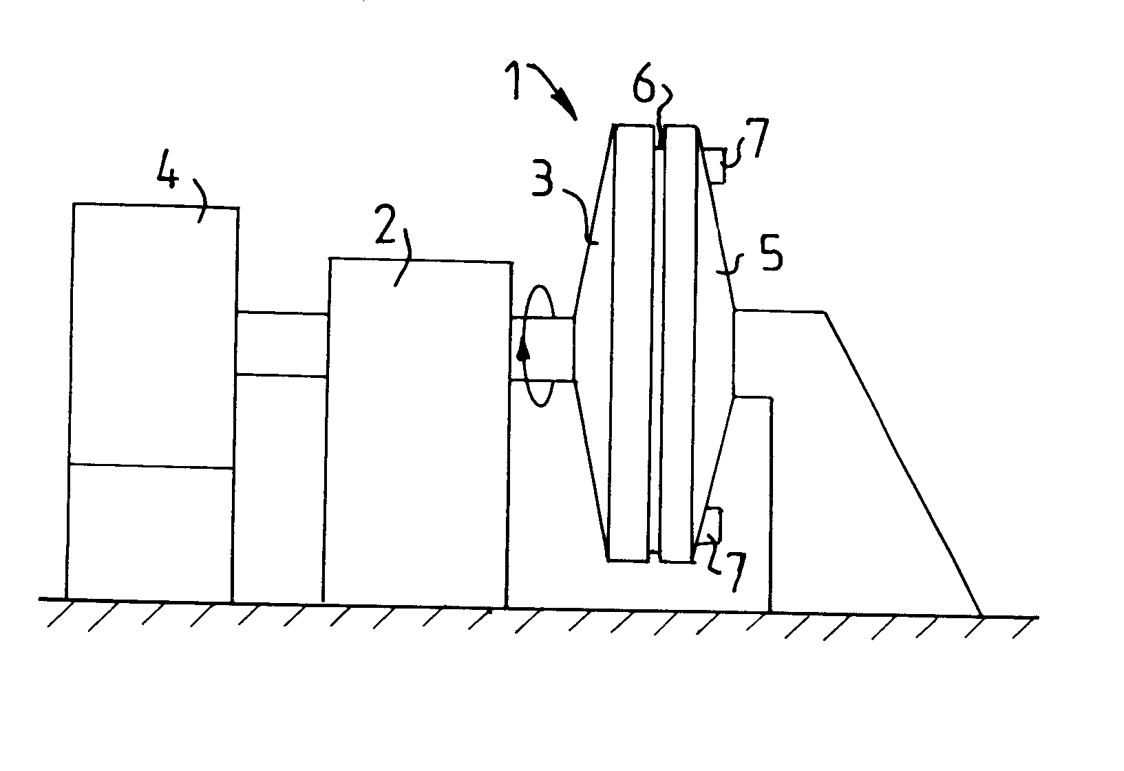 Method and device for measuring a distance between a stator and a rotor