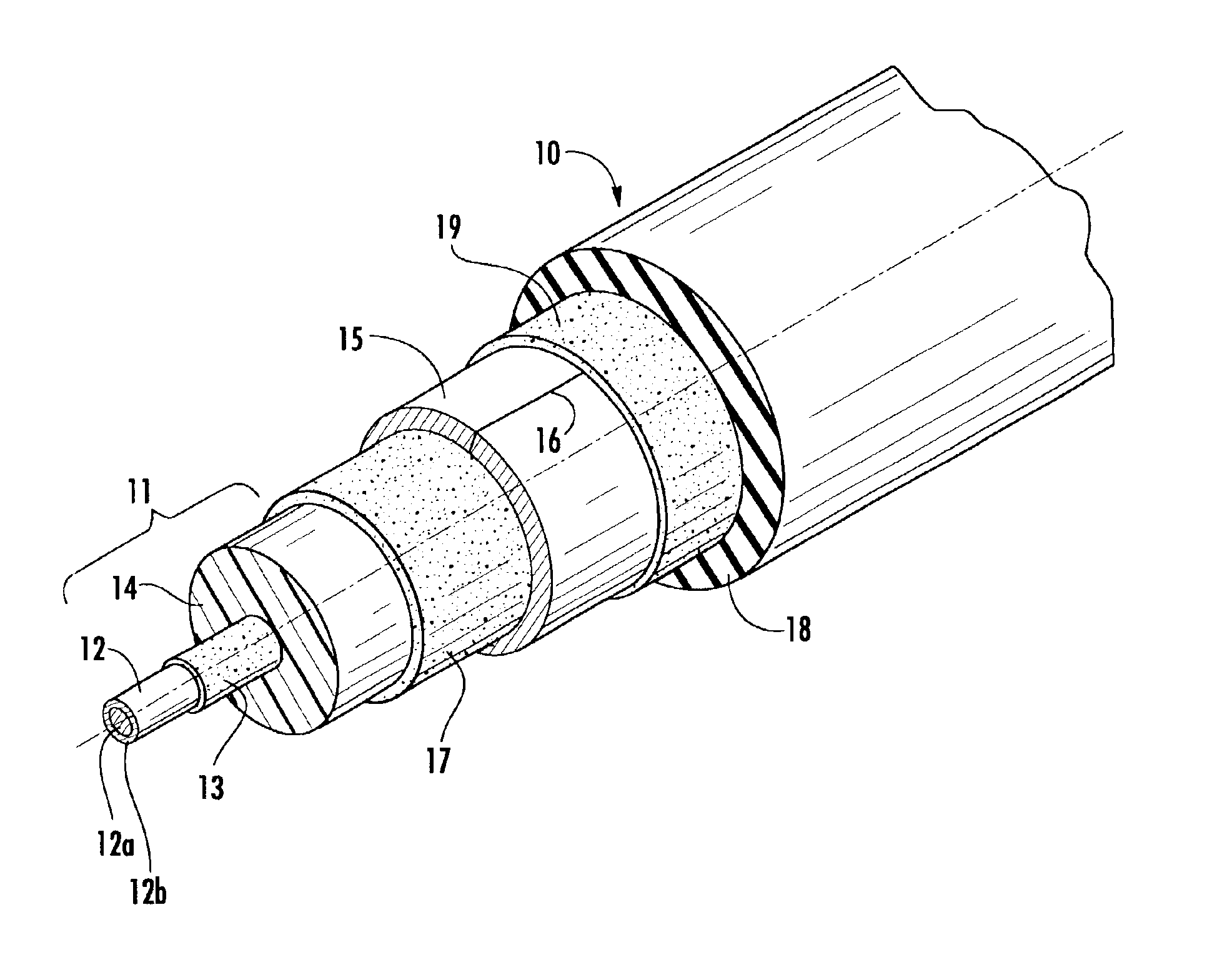 Cable with foamed plastic insulation comprising and ultra-high die swell ratio polymeric material