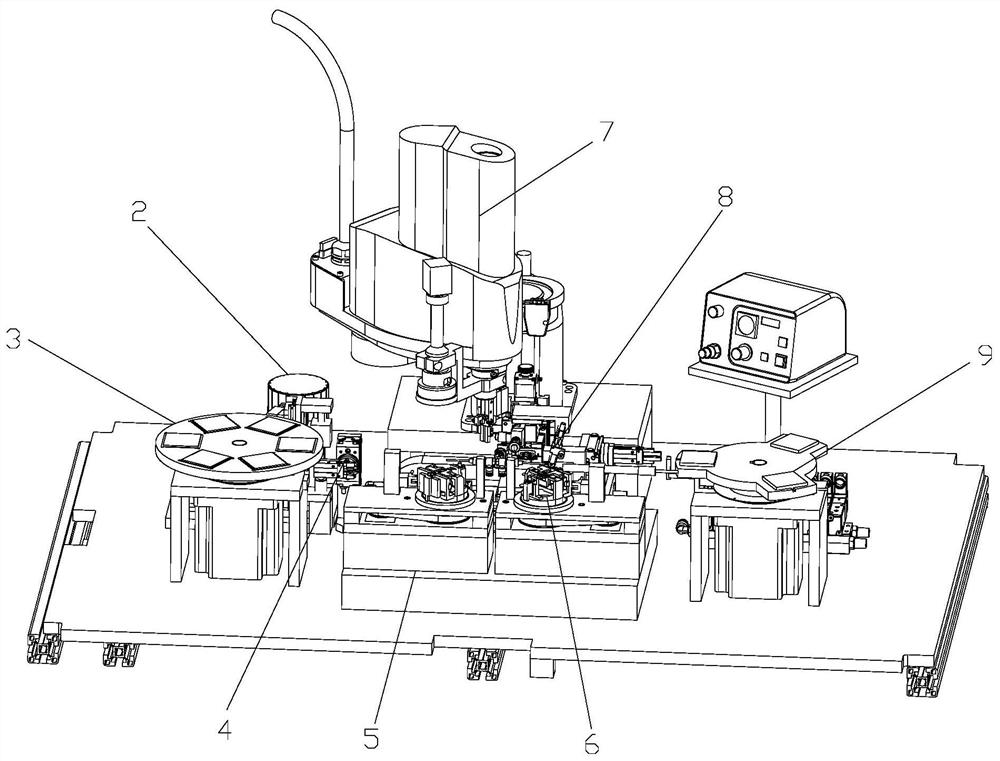 Automatic surface mounting gluing device