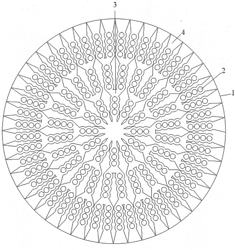 Three-dimensional space dense layout vertical axis quadruple-air-flue wind power generation system