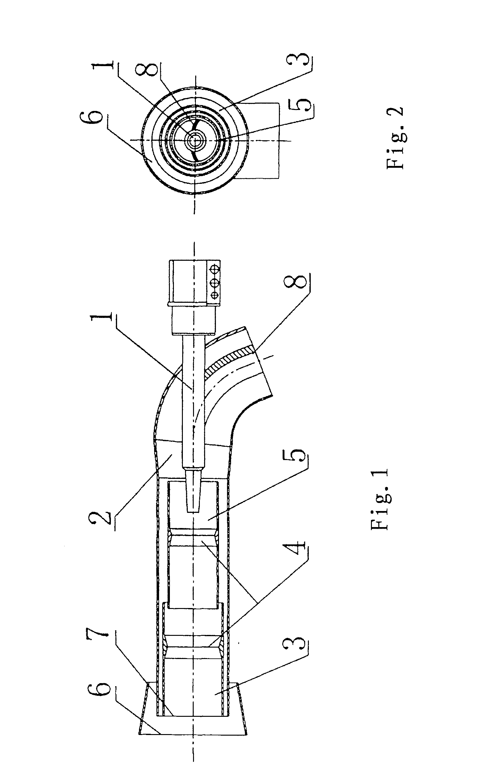 Method for decreasing nitrogen oxides of a pulverized coal boiler using burners of internal combustion type