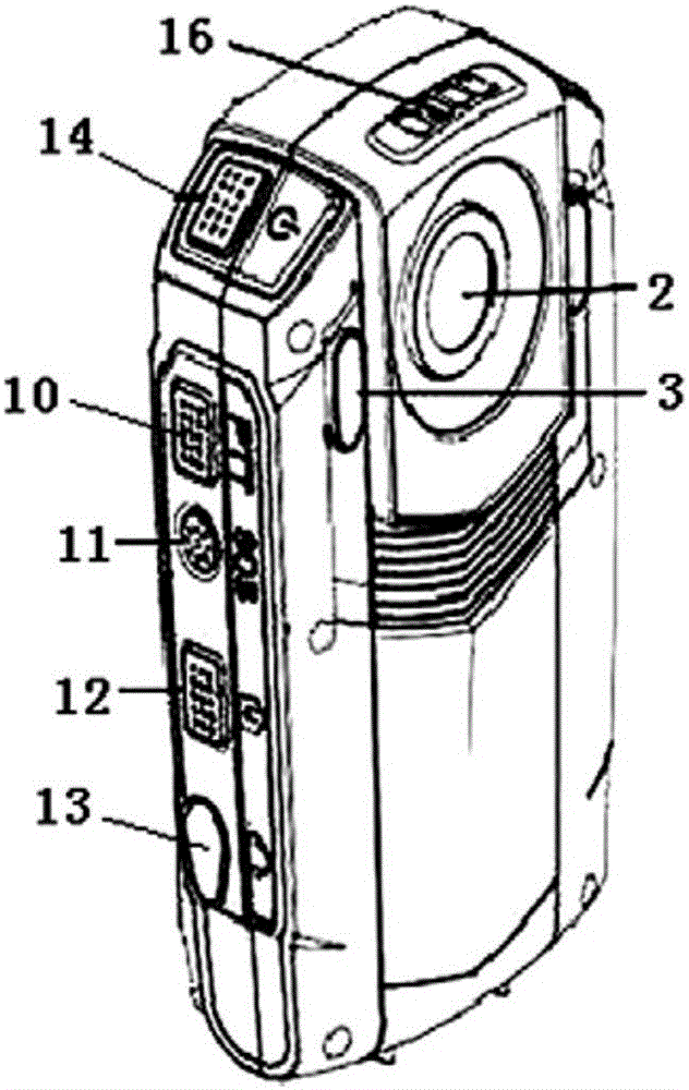 Visual positioning digital intercom type audio/video recorder