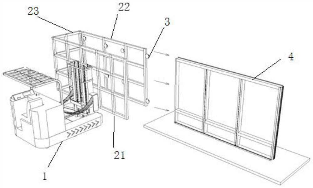 Mounting device for unit window with stand column module