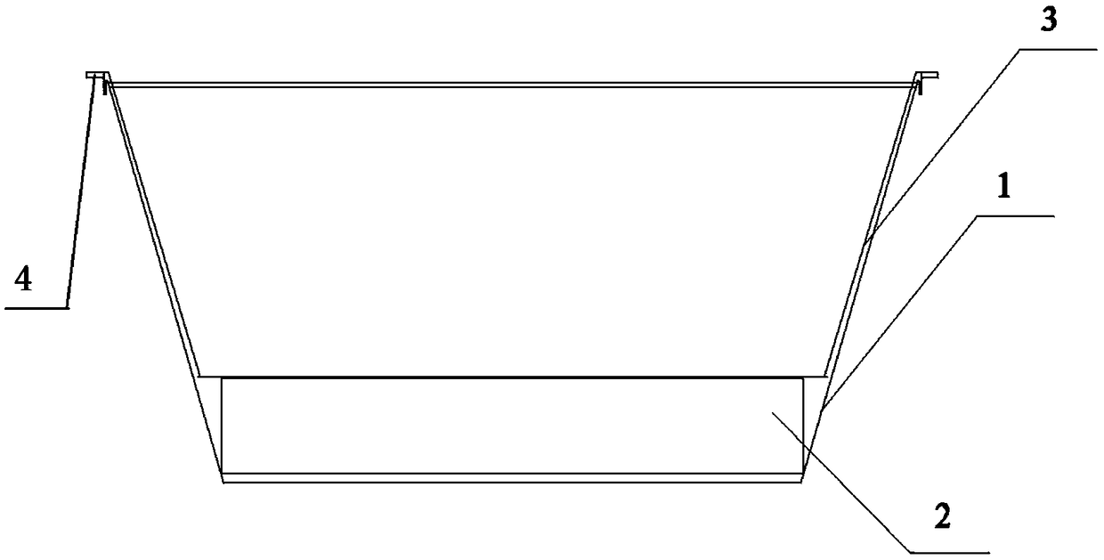 Glass collecting device for discharging of high temperature viscosity test