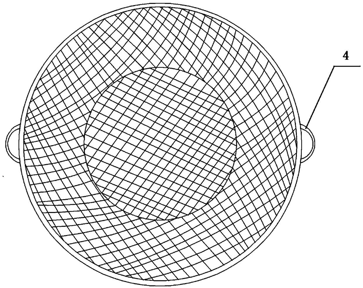 Glass collecting device for discharging of high temperature viscosity test