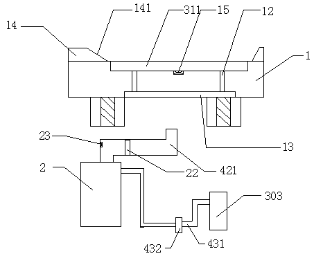 Buffer device with punching ejection for vehicle body punching machine