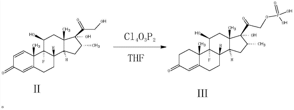 Improved preparation method of dexamethasone sodium phosphate intermediate