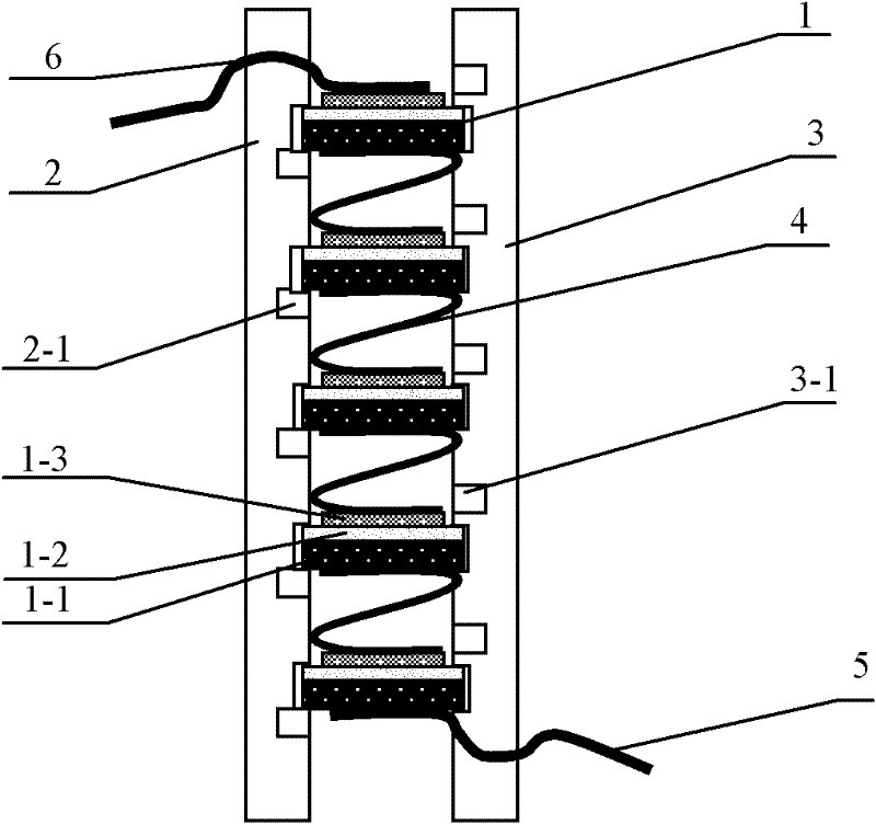 Non-sealing solid oxide fuel battery pack with double gas channels